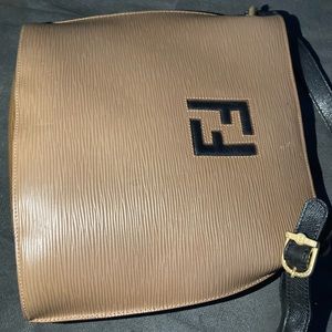 Classic Authentic Fendi Bag Genuine Leather inside and Out Magnetic safety lock.